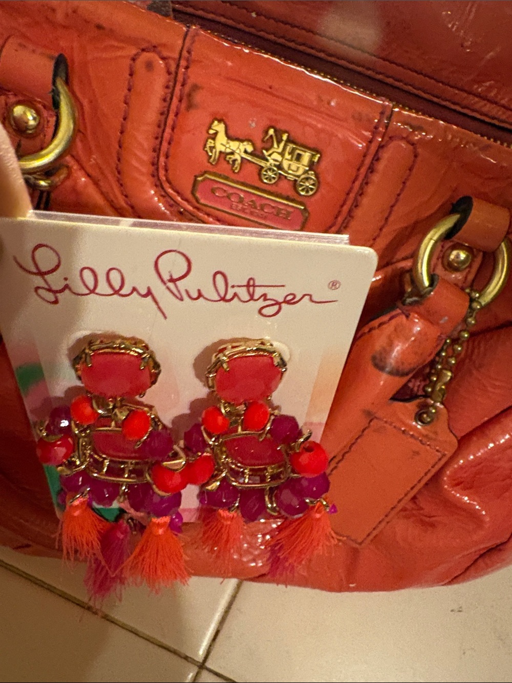 Lilly Pulitzer STATEMENT tassel earrings - Picture 6 of 8